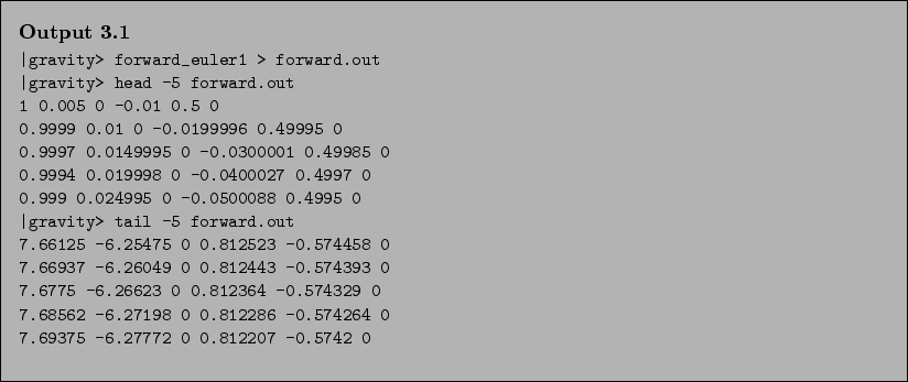 \begin{Output}
\small\verbatiminput{chap3/forward.output} \end{Output}