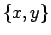 $\{x,y\}$