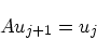 \begin{displaymath}
A{\boldmath {u}}_{j+1} = {\boldmath {u}}_j
\end{displaymath}