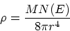 \begin{displaymath}
\rho = {M N(E) \over 8\pi r^4}
\end{displaymath}