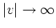 $\vert v\vert\rightarrow \infty$