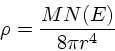 \begin{displaymath}
\rho = {M N(E) \over 8\pi r^4}
\end{displaymath}