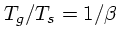 $T_g/T_s = 1/\beta$