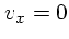 $v_x=0$