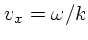 $v_x = \omega/k$