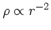 $\rho \propto r^{-2}$