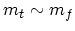 $m_t \sim m_f$